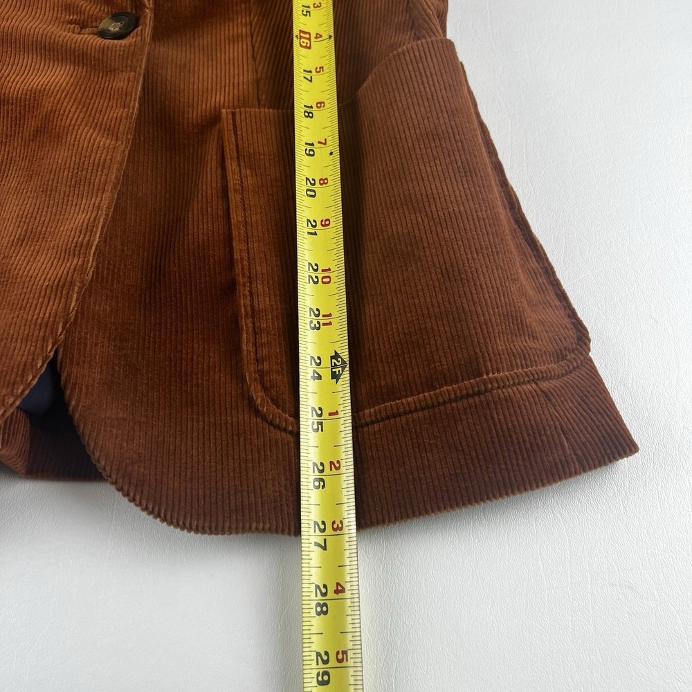 Boden Women Corduroy Brown Blazer 4 Classic Pockets Lined - Picture 8 of 10